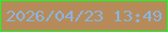 文字の大きさ：2、枠の色：19f827、背景の色：b68b59、文字の色：8bb4e0 無料ブログパーツのブログ時計