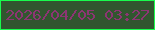 文字の大きさ：1、枠の色：19fc4d、背景の色：31562f、文字の色：8c3573 無料ブログパーツのブログ時計