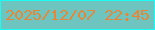 文字の大きさ：5、枠の色：19fcf6、背景の色：6ec4be、文字の色：e68636 無料ブログパーツのブログ時計
