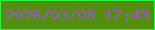 文字の大きさ：4、枠の色：19fe41、背景の色：538e0e、文字の色：a251d4 無料ブログパーツのブログ時計
