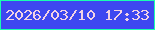 文字の大きさ：3、枠の色：19feb0、背景の色：3e47f0、文字の色：f3d2e4 無料ブログパーツのブログ時計
