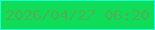 文字の大きさ：4、枠の色：19ffdc、背景の色：0fdc57、文字の色：4db156 無料ブログパーツのブログ時計