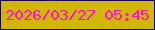 文字の大きさ：5、枠の色：1a004d、背景の色：d1b700、文字の色：fa13d5 無料ブログパーツのブログ時計