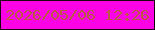 文字の大きさ：1、枠の色：1a0511、背景の色：fb03e5、文字の色：bd5a47 無料ブログパーツのブログ時計