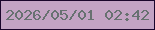 文字の大きさ：2、枠の色：1a052c、背景の色：c3a3c4、文字の色：677171 無料ブログパーツのブログ時計