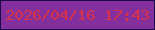 文字の大きさ：3、枠の色：1a094b、背景の色：83309e、文字の色：d9314a 無料ブログパーツのブログ時計