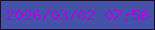 文字の大きさ：5、枠の色：1a0d31、背景の色：4453a8、文字の色：a708e5 無料ブログパーツのブログ時計