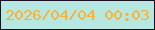 文字の大きさ：3、枠の色：1a1021、背景の色：b7e7e1、文字の色：fab234 無料ブログパーツのブログ時計
