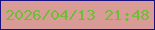 文字の大きさ：1、枠の色：1a1181、背景の色：d99b95、文字の色：71bb3b 無料ブログパーツのブログ時計