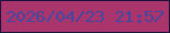 文字の大きさ：3、枠の色：1a123a、背景の色：aa356d、文字の色：4247a0 無料ブログパーツのブログ時計
