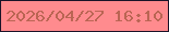 文字の大きさ：4、枠の色：1a1328、背景の色：ff8b8e、文字の色：ba6553 無料ブログパーツのブログ時計