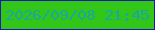 文字の大きさ：3、枠の色：1a17b5、背景の色：32c718、文字の色：1ba79f 無料ブログパーツのブログ時計