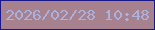 文字の大きさ：4、枠の色：1a1887、背景の色：a7818d、文字の色：aab1df 無料ブログパーツのブログ時計