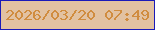 文字の大きさ：3、枠の色：1a1ab9、背景の色：e2c2a2、文字の色：d08c3f 無料ブログパーツのブログ時計