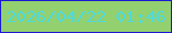 文字の大きさ：4、枠の色：1a1ad1、背景の色：93d06f、文字の色：4edadd 無料ブログパーツのブログ時計