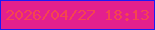 文字の大きさ：3、枠の色：1a1af6、背景の色：e3208d、文字の色：f5454f 無料ブログパーツのブログ時計