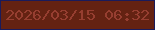 文字の大きさ：5、枠の色：1a1b5b、背景の色：642212、文字の色：963e30 無料ブログパーツのブログ時計