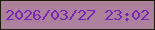 文字の大きさ：5、枠の色：1a1d08、背景の色：ad809c、文字の色：7524b6 無料ブログパーツのブログ時計