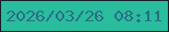 文字の大きさ：5、枠の色：1a1d2b、背景の色：29bd9d、文字の色：2c6d87 無料ブログパーツのブログ時計