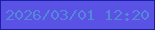 文字の大きさ：3、枠の色：1a1fa6、背景の色：5a51e5、文字の色：5586d9 無料ブログパーツのブログ時計
