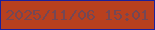 文字の大きさ：5、枠の色：1a209c、背景の色：b8401f、文字の色：744755 無料ブログパーツのブログ時計