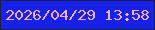 文字の大きさ：1、枠の色：1a2139、背景の色：1621eb、文字の色：f2aed3 無料ブログパーツのブログ時計