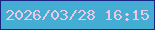 文字の大きさ：1、枠の色：1a2382、背景の色：44add4、文字の色：eec8e2 無料ブログパーツのブログ時計