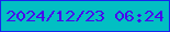 文字の大きさ：5、枠の色：1a23ec、背景の色：02bfc3、文字の色：4703ec 無料ブログパーツのブログ時計