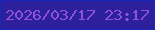 文字の大きさ：1、枠の色：1a28b9、背景の色：2d209d、文字の色：8e51d8 無料ブログパーツのブログ時計