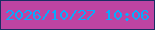 文字の大きさ：5、枠の色：1a2d63、背景の色：be44a2、文字の色：08abfd 無料ブログパーツのブログ時計