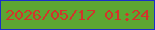 文字の大きさ：4、枠の色：1a2ec9、背景の色：5da532、文字の色：d2342b 無料ブログパーツのブログ時計