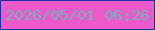 文字の大きさ：2、枠の色：1a2fa9、背景の色：ed59ca、文字の色：73b1bf 無料ブログパーツのブログ時計