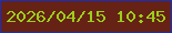 文字の大きさ：3、枠の色：1a2fb9、背景の色：652215、文字の色：9ccf19 無料ブログパーツのブログ時計