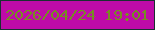文字の大きさ：5、枠の色：1a3031、背景の色：bf0ba8、文字の色：768e21 無料ブログパーツのブログ時計