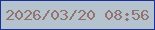文字の大きさ：3、枠の色：1a3096、背景の色：b4c3cd、文字の色：93726f 無料ブログパーツのブログ時計