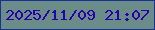 文字の大きさ：3、枠の色：1a3191、背景の色：6b8d8a、文字の色：2800ac 無料ブログパーツのブログ時計