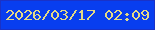 文字の大きさ：5、枠の色：1a32c7、背景の色：083eef、文字の色：e3d986 無料ブログパーツのブログ時計