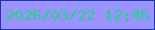 文字の大きさ：2、枠の色：1a37a6、背景の色：9a92ff、文字の色：22d581 無料ブログパーツのブログ時計