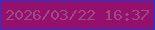 文字の大きさ：3、枠の色：1a38db、背景の色：950f6c、文字の色：9c4c82 無料ブログパーツのブログ時計