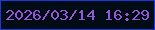 文字の大きさ：4、枠の色：1a38dc、背景の色：010c14、文字の色：9756d8 無料ブログパーツのブログ時計