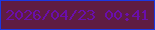 文字の大きさ：2、枠の色：1a38e3、背景の色：5f1c43、文字の色：6a0eab 無料ブログパーツのブログ時計