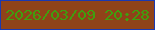 文字の大きさ：2、枠の色：1a39b1、背景の色：8f4319、文字の色：409e0e 無料ブログパーツのブログ時計