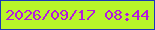 文字の大きさ：3、枠の色：1a3ab9、背景の色：b8f62a、文字の色：b419de 無料ブログパーツのブログ時計