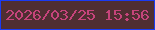 文字の大きさ：2、枠の色：1a3bf3、背景の色：4f2e32、文字の色：c6447b 無料ブログパーツのブログ時計