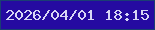 文字の大きさ：1、枠の色：1a3e73、背景の色：250aa1、文字の色：d7d6f5 無料ブログパーツのブログ時計