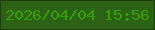 文字の大きさ：5、枠の色：1a3f09、背景の色：2c6215、文字の色：36a107 無料ブログパーツのブログ時計