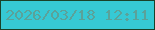 文字の大きさ：4、枠の色：1a4129、背景の色：36c9d4、文字の色：5aa29a 無料ブログパーツのブログ時計