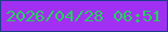 文字の大きさ：3、枠の色：1a4188、背景の色：a130f3、文字の色：27ce63 無料ブログパーツのブログ時計