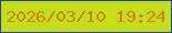 文字の大きさ：1、枠の色：1a45a6、背景の色：c5de19、文字の色：c88801 無料ブログパーツのブログ時計