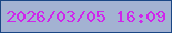 文字の大きさ：3、枠の色：1a4685、背景の色：a3b2d2、文字の色：cf26eb 無料ブログパーツのブログ時計
